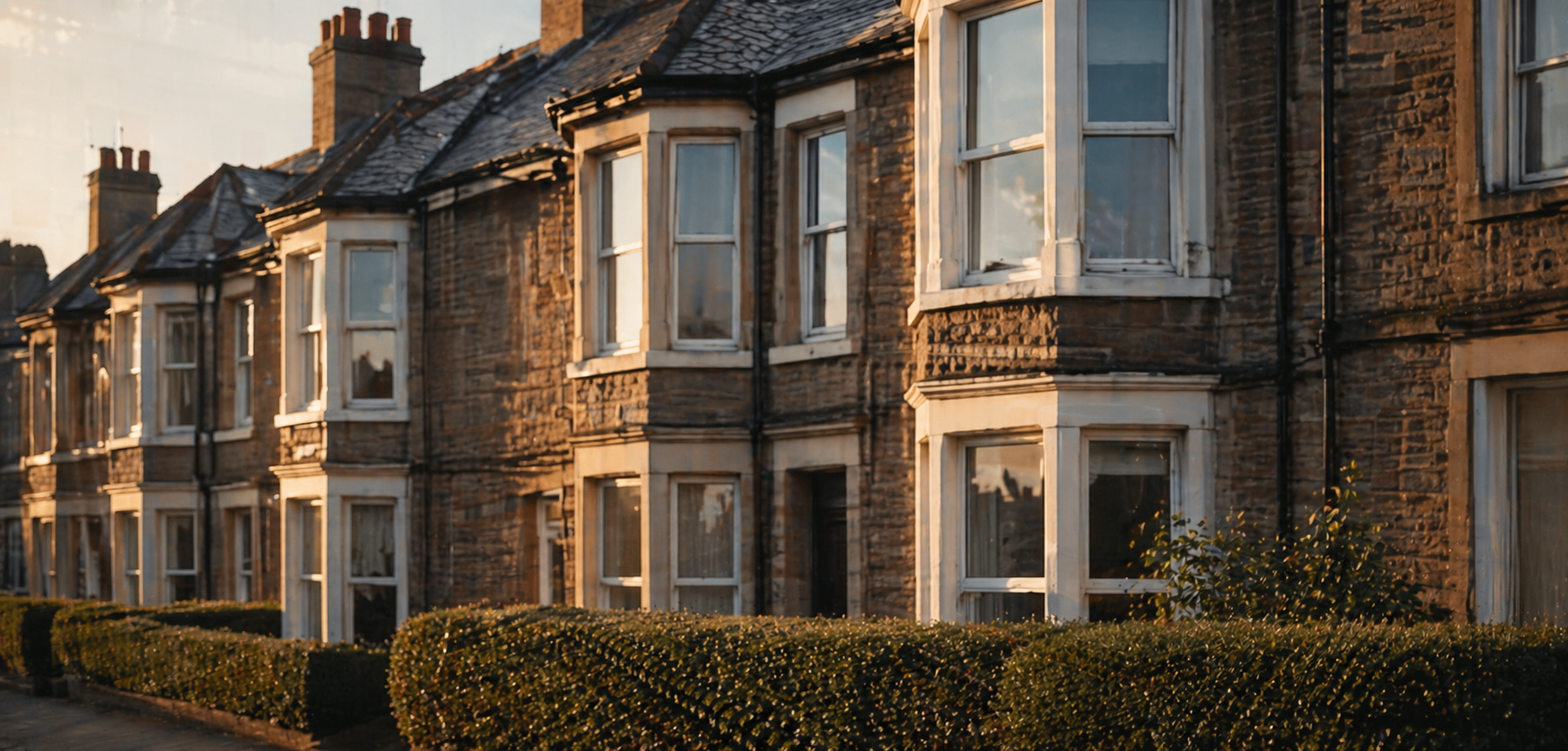 A row of Victorian terraced houses in South Wales. The kind of supported accommodation properties TIFA Life operates.